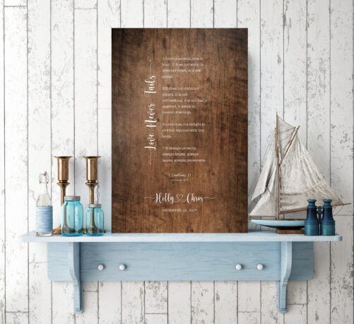 Love Is Patient Kind, Wood Anniversary Gift, Anniversary, 1 Cor 13, Couple, Christian Gift, Couple Gift