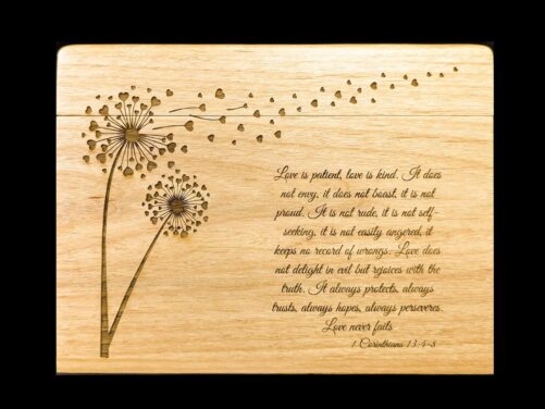 Love Is Patient, Personalized Recipe Box, Bridal Shower Gift, Wedding Present, Cards, Bride & Groom Gift For Cooks
