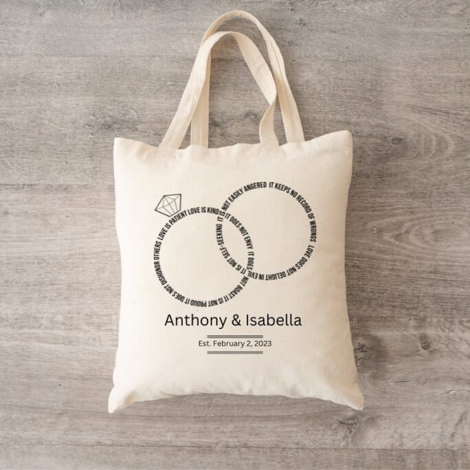 Love Is Patient Personalized Wedding Welcome Bags Bulk, Destination Wedding, Favors, Welcome To Bag, Favor