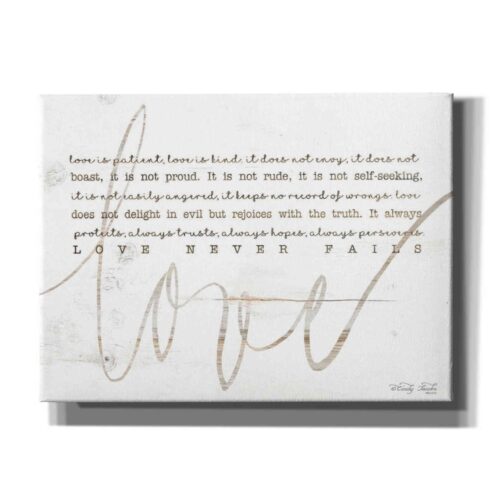 Love Never Fails 4 By Cindy Jacobs, Canvas Wall Art