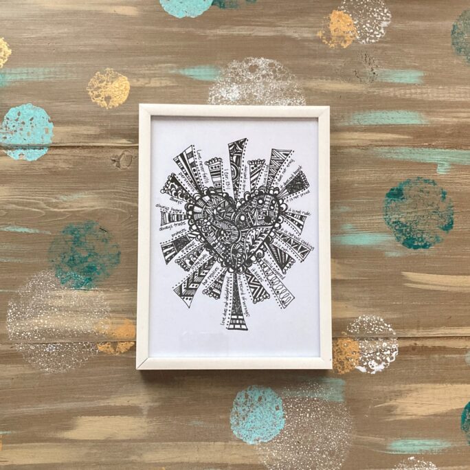 Love Never Fails Doodle | Original Art Print