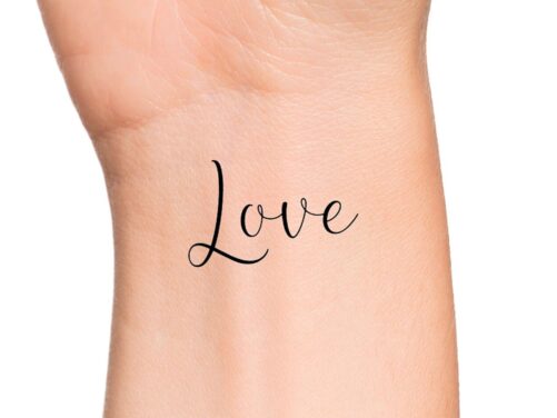 Love Temporary Tattoo