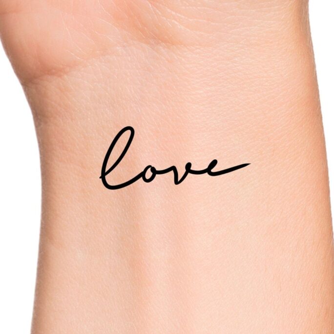Love Temporary Tattoo