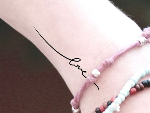Love Temporary Tattoo