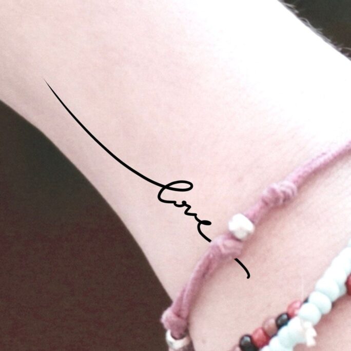 Love Temporary Tattoo