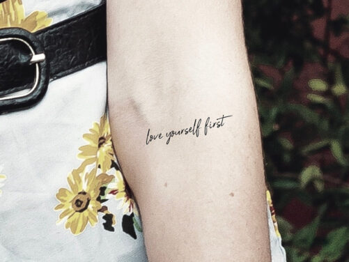 Love Yourself First Temporary Tattoo