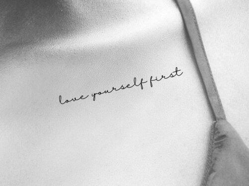 Love Yourself First Temporary Tattoo