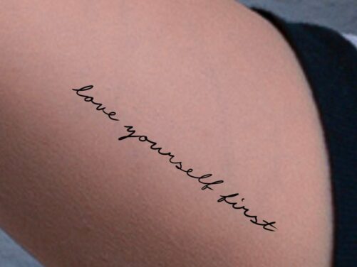 Love Yourself First Temporary Tattoo