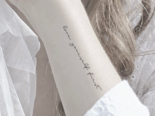 Love Yourself First Temporary Tattoo