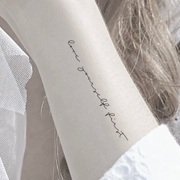 Love Yourself First Temporary Tattoo