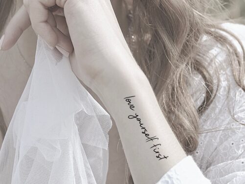 Love Yourself First Temporary Tattoo