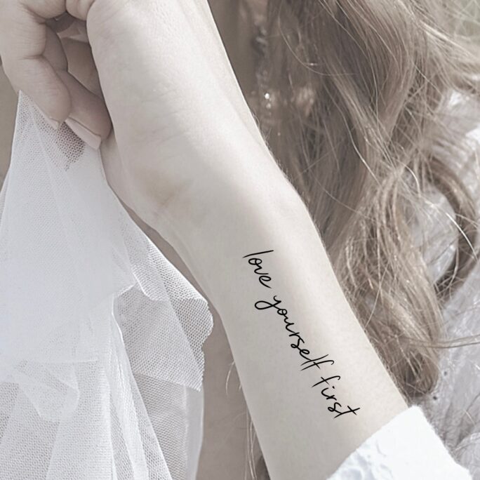 Love Yourself First Temporary Tattoo
