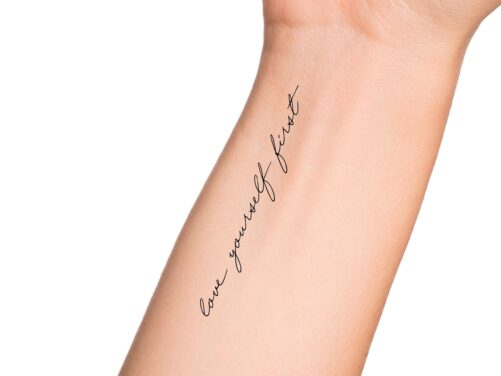 Love Yourself First Temporary Tattoo