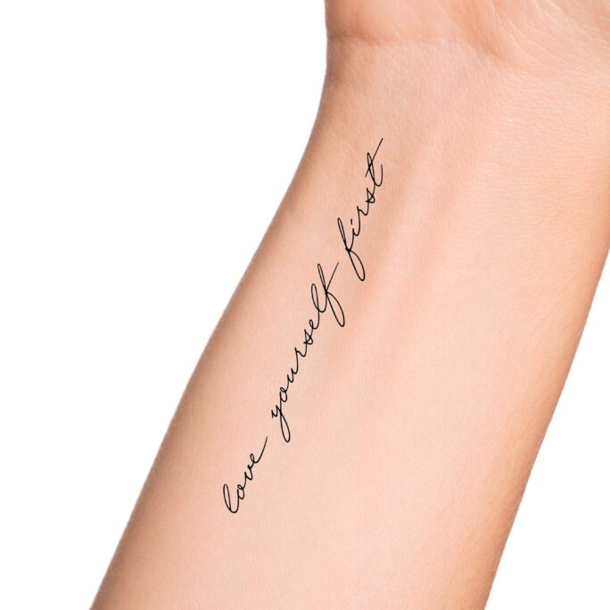 Love Yourself First Temporary Tattoo