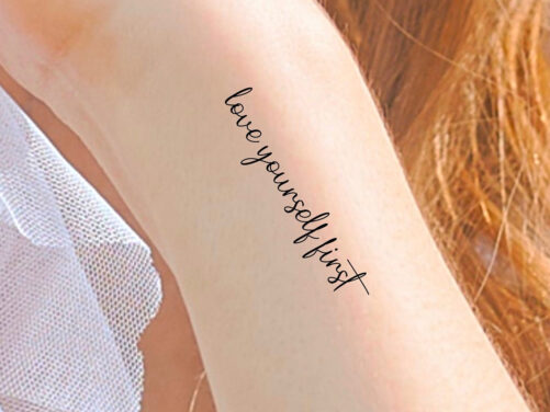 Love Yourself First Temporary Tattoo - Self