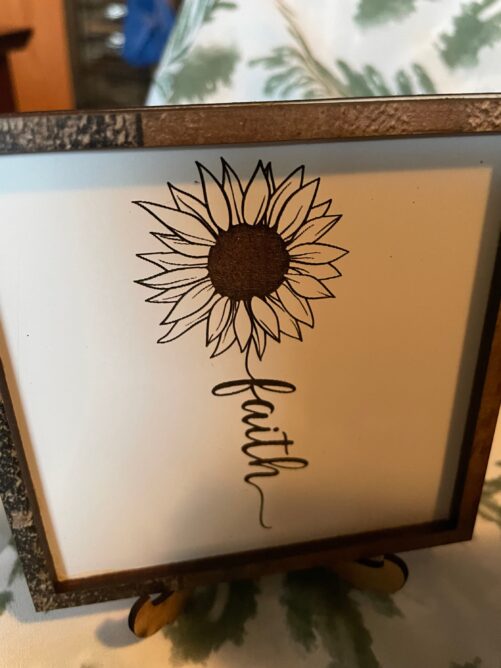 Mini Desk Sign. Valentines Gift, Birthday Gift Hawaii Made Signs Set Of 3 Faith Hope Love in Gifts For Her