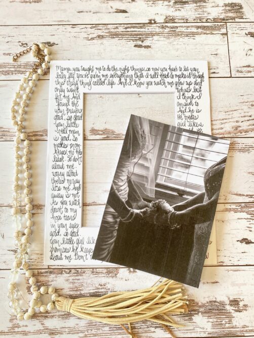 Mother Of The Bride Gift From Daughter, Song Lyrics Wall Art, Wedding Gift, Groom Father Photo Mat