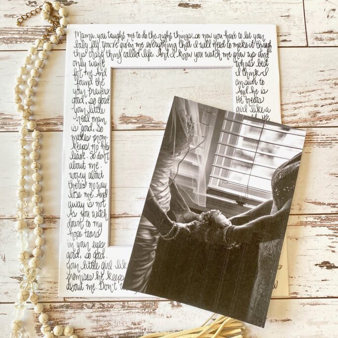 Mother Of The Bride Gift From Daughter, Song Lyrics Wall Art, Wedding Gift, Groom Father Photo Mat