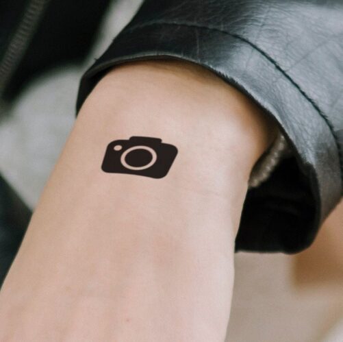 Photo Camera Symbol Temporary Tattoo in Black. A Symbol For Every Photography Lover