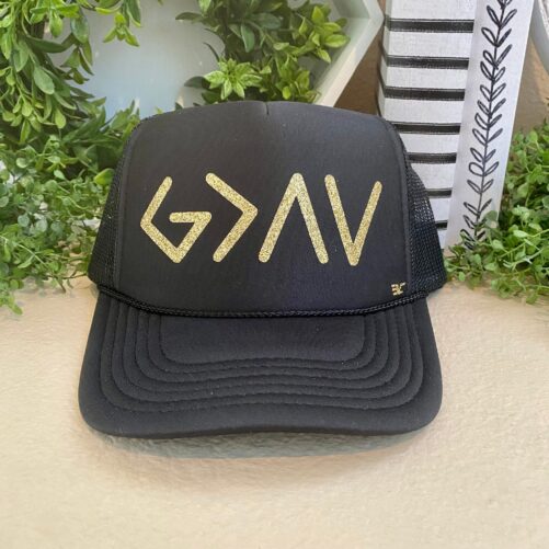 Religious Hats | God Is Greater Than All Things Big Or Small Hat Christian Spiritual Hope & Faith