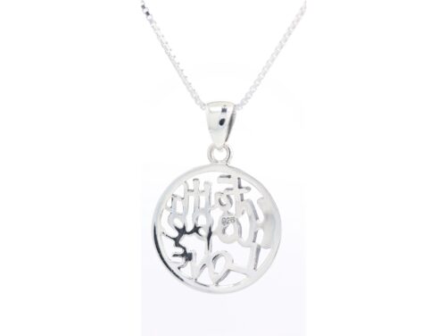 Round "Faith Hope Love' Sterling Silver Pendant Necklace 18" | Jewelry Trends