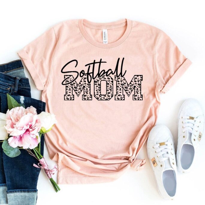 Softball Mom T-Shirt, Baseball Shirt, Lover Tee, Top, Love Gift, Mama Shirts, Game Day Women's T-Shirt
