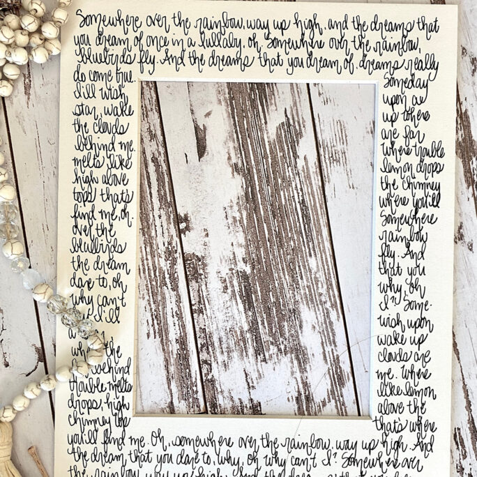 Somewhere Over The Rainbow Song Lyrics Or Any Song, First Anniversary Gift Personalized, Custom Wedding Art For Couple