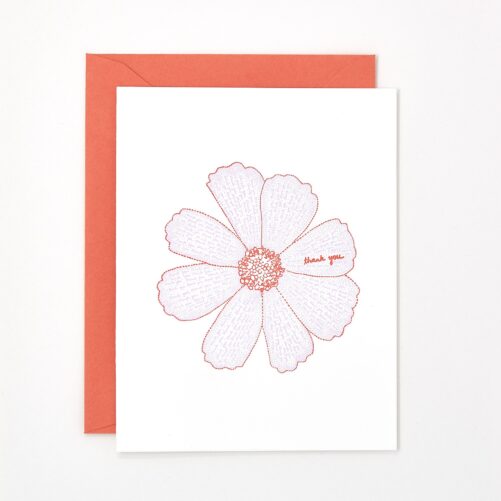 Thank You Letterpress Cards - Wedding Card Bridal Shower