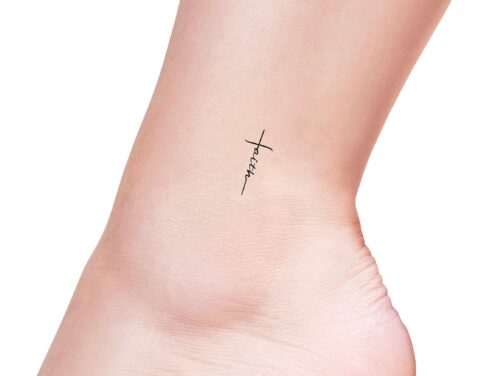 Tiny Faith Cross Temporary Tattoo/Religious Tattoo