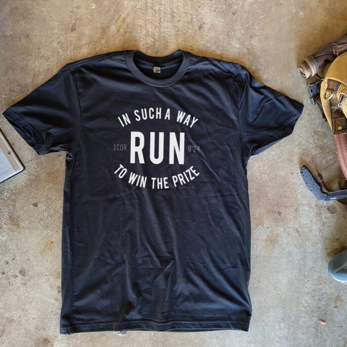 Track & Field Shirt, Run in A Way To Win The Prize, 1 Corinthians 924, Team Running Gift, Runner Tee, Bible Verse, Race Day T