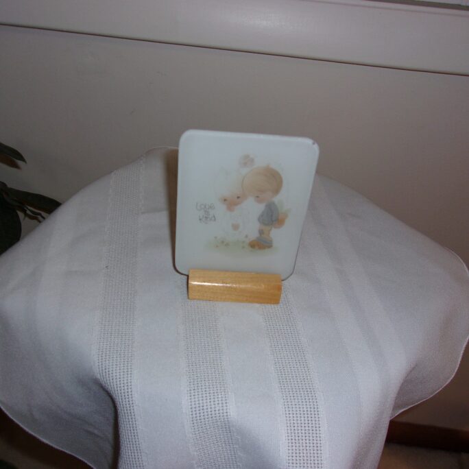 Vintage Love Is Kind Plaque With Wood Holder
