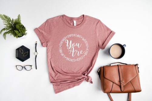 You Are Enough Shirt, Loved Bible Verse Matter Christian Shirts, Gifts, Mental Health Shirts