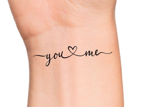 You Heart Me Temporary Tattoo - Love Wrist