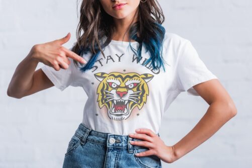 stay Wild Tattoo Tee, Vintage American Traditional T Shirt, Eye Of The Tiger Gift For Ink Lover, Temporary Tattoo Graphic Tee